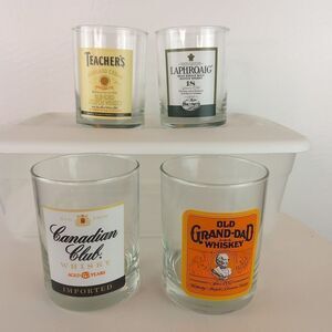 Set of four vintage whiskey glasses